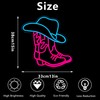Manimo Cowboy Boot and Hat Neon Sign, LED Pink Cowgirl
