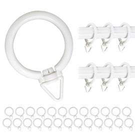 Curtain Rings, Sliding Rings, 32 Pieces, Inner Diameter about 1.4 inches (35 mm), Ring Runner, Suitable for Roman Rod up to 1.1 inches (2.8 cm) Diameter, Portable, Durable