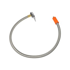 REPAIROCK 1 Pcs 23.6" Flexible Tire Inflator Hose Adapter M6 Thread Size Air Chuck with Hose for Standard Tire Valve Fine Thread Without Air Release Valve Auto Replacement Parts