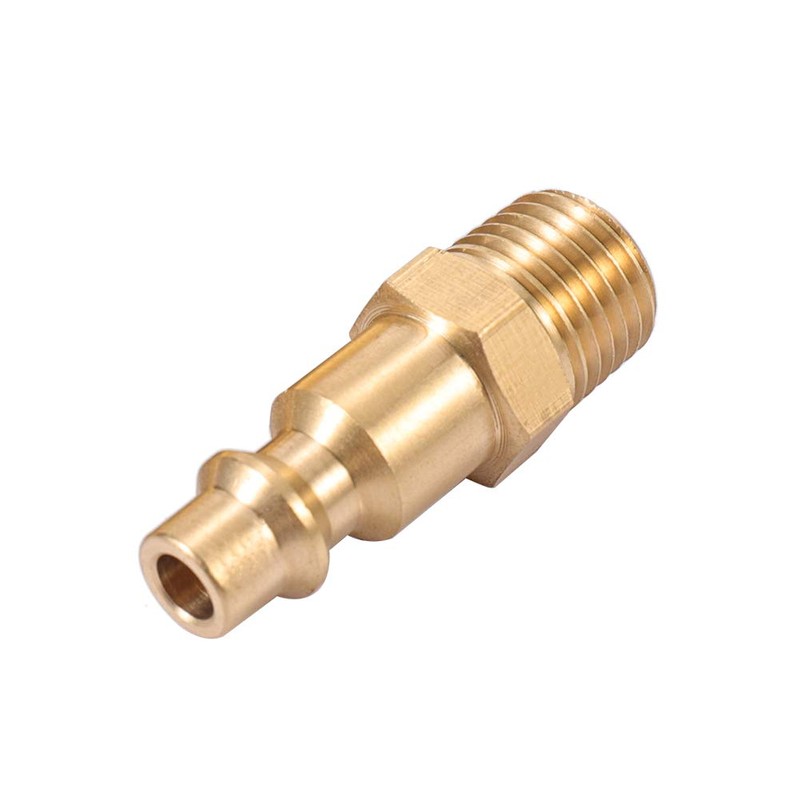 Brass 1/4-Inch NPT Male Industrial Air Hose Quick Connect Adapter,Air
