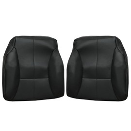 NLQR Driver and Passenger Side Bottom Replacement Microfiber Leather Seat Covers Black Compatible with Dodge Ram 1500 2500 3500 1998 1999 2000 2001 2002