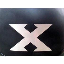 Reflective X - VTX Symbol - 3 1/8" x 1 7/8" die Cut Vinyl Decal for Helmets, Windows, Cars, Trucks, Tool Boxes, laptops, MacBook - virtually Any Hard, Smooth Surface