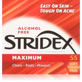 Stri-dex Pads Maximum Strength, 3 Pack of 55 Pads