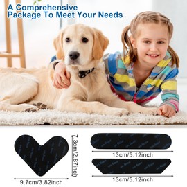 30 Non-Slip Mats for Carpet, Non-Slip Carpet Underlay, Carpet Stopper, 12 Carpet Tape + 16 Heart-Shaped Non-Slip Mats for Carpet + 2 Trapezoidal Non-Slip Carpet Underlays