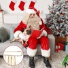 Suncalla 2 Pcs Christmas Santa Claus Boots Brass Bells