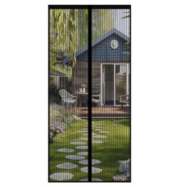Magnetic Mosquito Net for Doors, Automatic Closing without Holes, Fly Screen Door Against Mosquitoes, Suitable for Balcony Door, Living Room Door, Kitchen Door (100 x 220 cm)