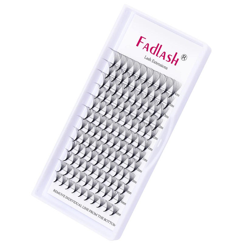 FADLASH Fan Eyelashes, 12D Eyelashes, 0.05 mm, D Curl, 8-14