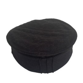 IMAHAM: HANDCRAFTED FLOWER Men's Pakol Caps Afgani Headwear Prayer Cap Ramadaan Eid Cap Handmade Light Woolen Kufis Pakhol Hat (US, Alpha, X-Large, Black)