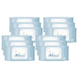 Round Wrap 1025 Dokdo Cleansing Tissue, 30 sheets, 12 pcs / 라운드랩 1025 독도 클렌징 티슈, 30매입, 12개