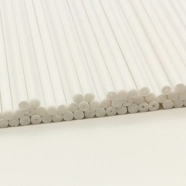 Plastic Lollipop Sticks - 89mm x 4mm Pack of 100 (White)