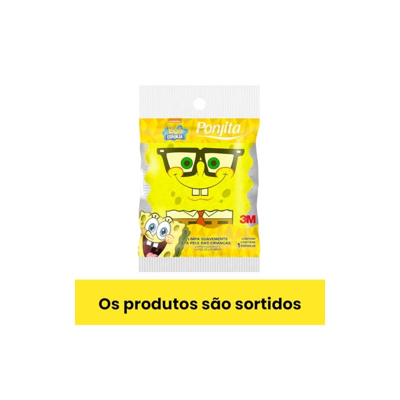 PONJITA 3M Esponja de Baño para Niños Bob Esponja Diseños