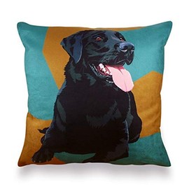 Leslie Gerry Black Labrador Cushion Cover