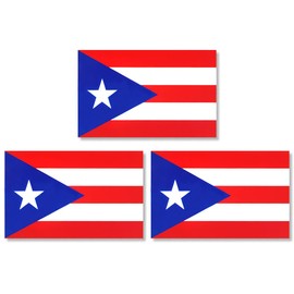 JBCD Puerto Rican Flag Magnet Decal Puerto Rico Magnet - for Car SUV Truck, 3 Pack, 3x5 Inches