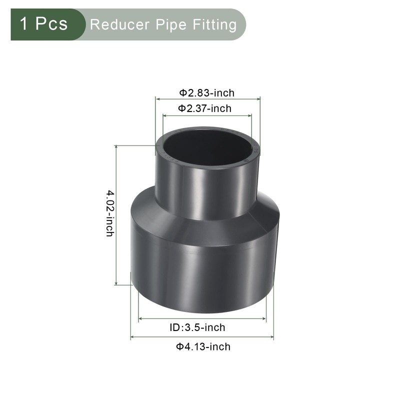 YOKIVE UPVC Reducer Fitting, Straight Adapter Connector Connect Pipe Socket
