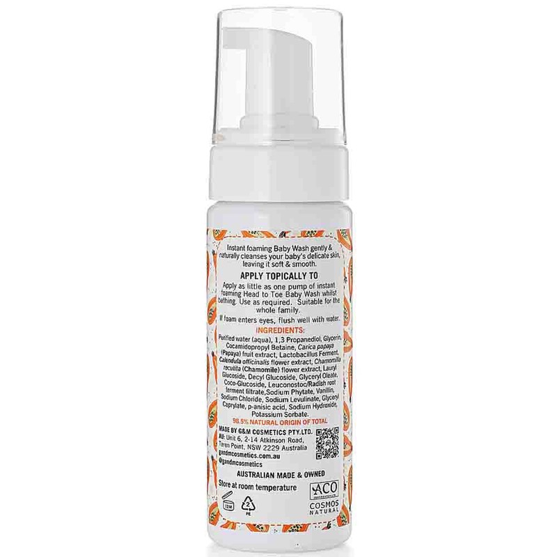 PURE Papaya Baby Head to Toe Wash, 150ml
