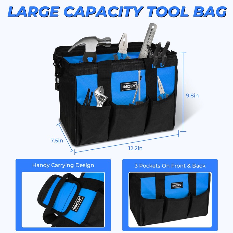 INCLY 24 PCS Real Tool Set with Tool Bag, Small