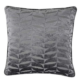 Curtina Kendal-Jacquard Cushion Cover, Polyester, Charcoal, 43x43cm