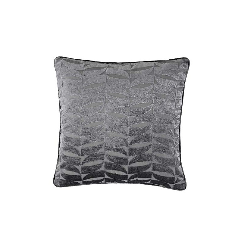 Curtina Kendal-Jacquard Cushion Cover, Polyester, Charcoal, 43x43cm