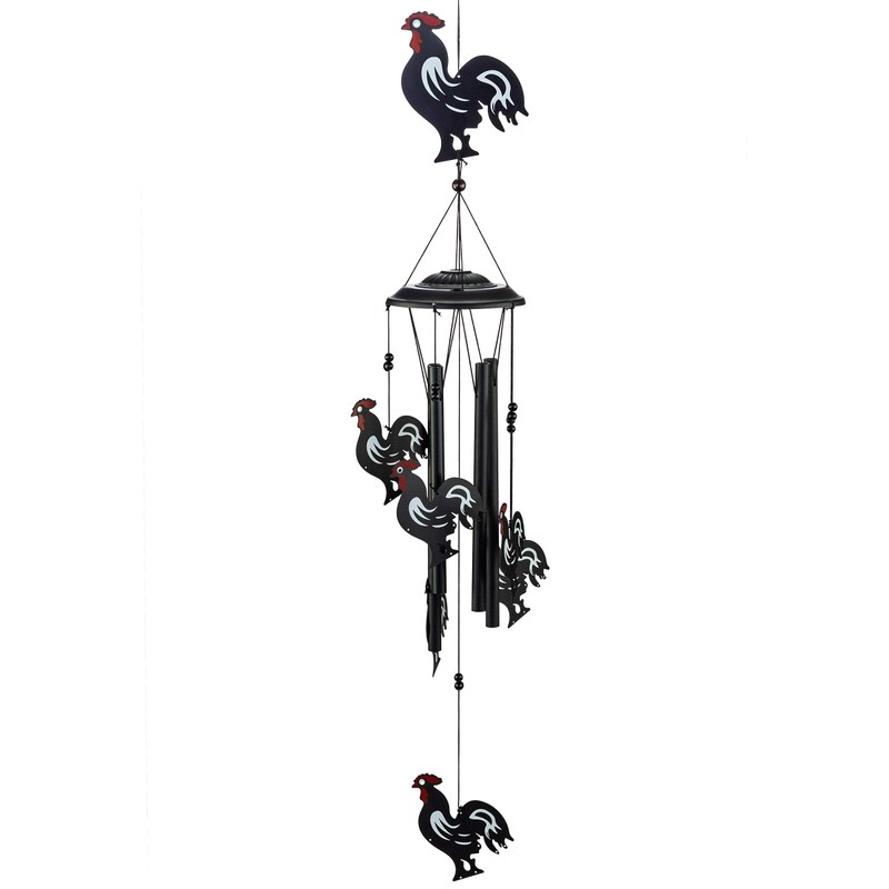 VP Home Rhythmic Roosters Outdoor Garden Decor Wind Chime