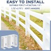 Hicarer 16 Pcs Heavy Duty Aluminum Fence Bracket with Screws
