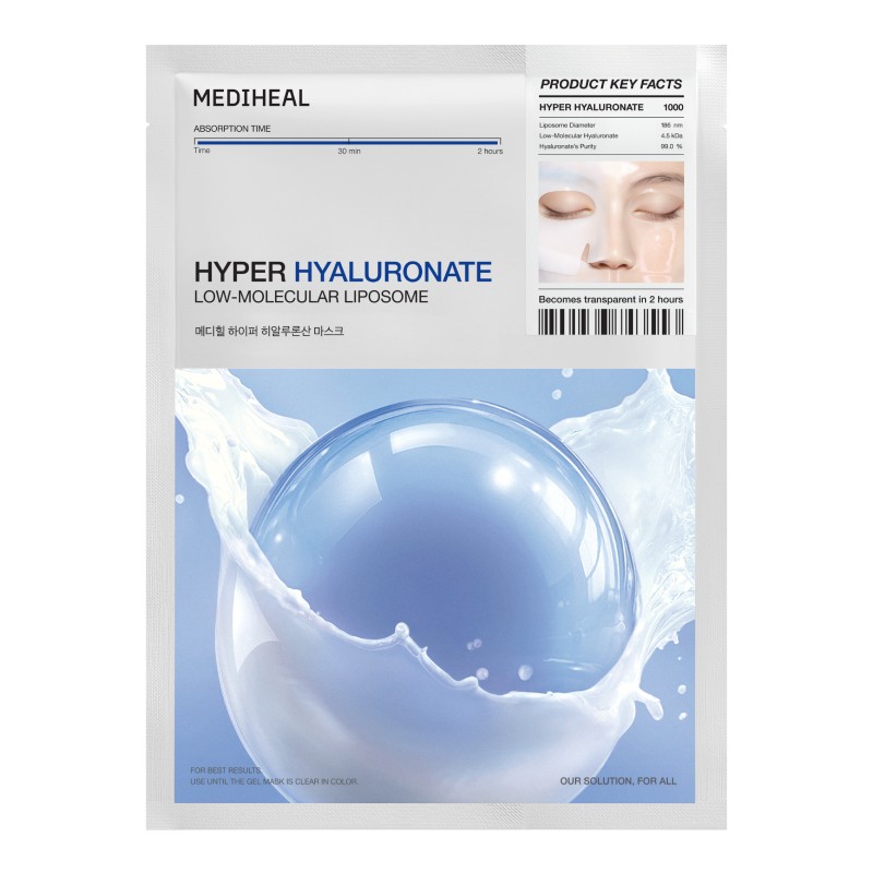 MEDIHEAL Hyper Mask Sheet 1ea (PDRN/Collagen/Hyaluronic Acid) - Hyaluronic Acid