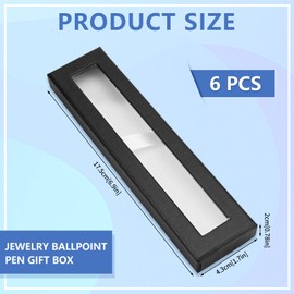 Bekecidi Pack of 6 Pens Packaging Box Ballpoint Pen Boxes Empty Jewellery Collection Box for Opening Ceremony, Birthday, Awards Commemoration, black, Gift box