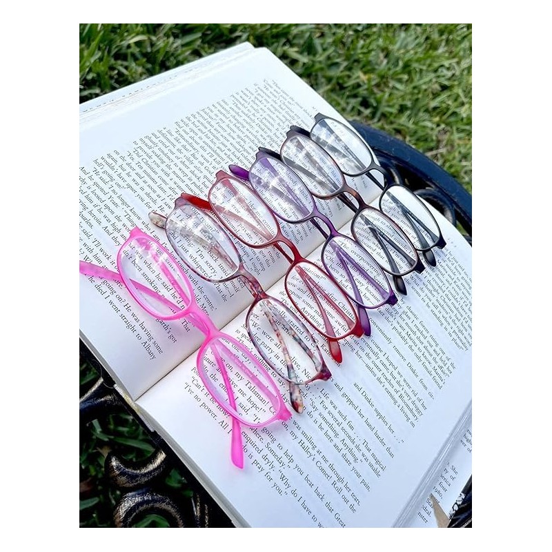 Calabria 718 Flexie Oval Reading Glasses +4.50 Fuschia/Mutli (2 Pack)
