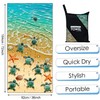 Zomer Beach Towel Large 90 x 180 cm Quick-Drying Microfibre