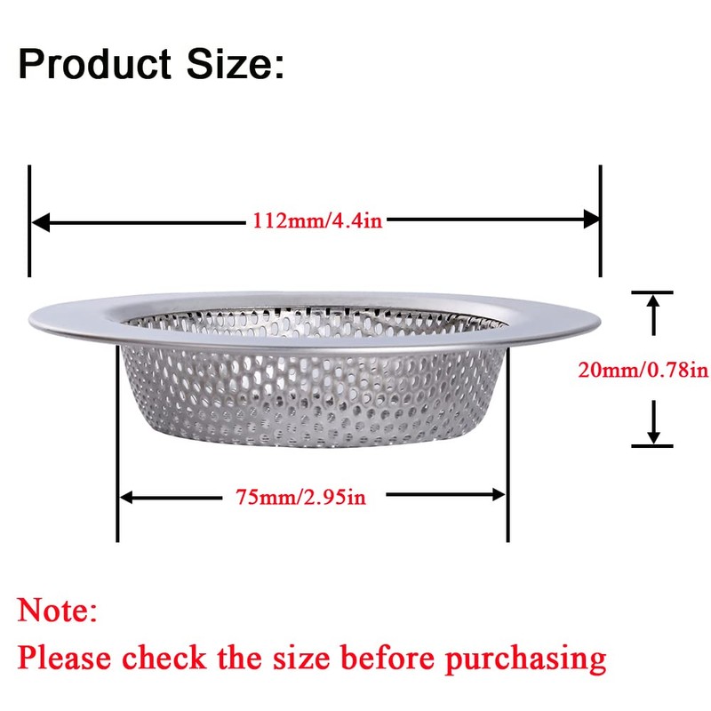 Yizhet Pack of 2 Sink Strainer, Drain Strainer, Kitchen Shower