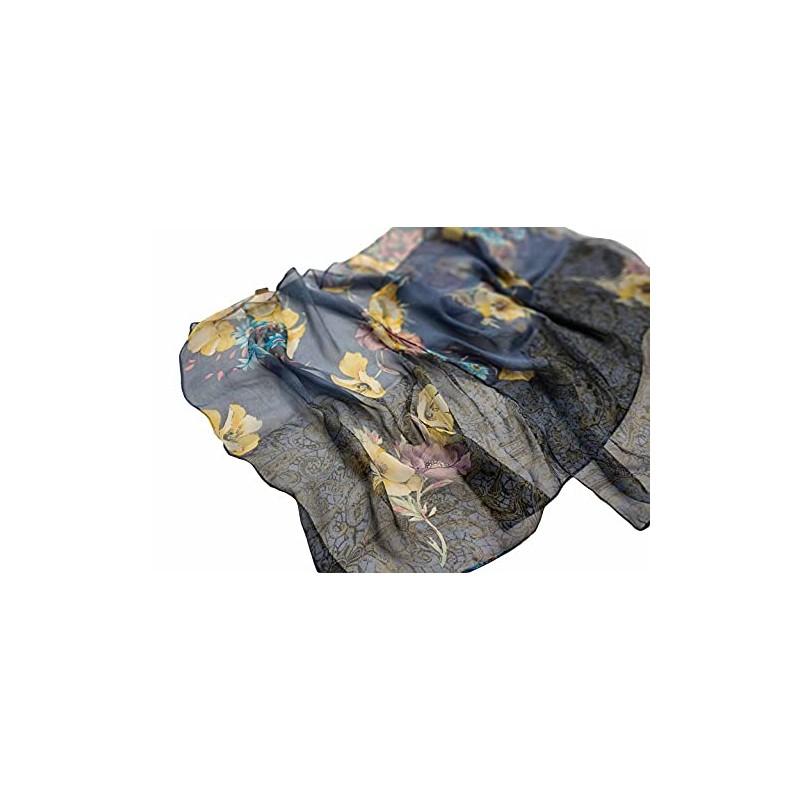 Pokeedioty Women's Lightweight Fashion Scarf Chiffon Sheer Scarves Shawl