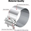 8pcs 5 Inch 5" Stainless Steel Butt Joint Band Exhaust
