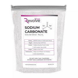 Revolve Chem Soda Ash 5 lbs. | Pure 99.99% Sodium Carbonate-Wash
