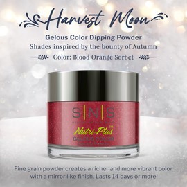 SNS Healthy Natural Nails SNS Nail Dip Powder, Gelous Color Dipping Powder - Blood Orange Sorbet (Pink/Berry, Cream) - Long-Lasting Dip Nail Color Lasts 14 Days - Low-Odor & No UV Lamp Required - 1 OZ