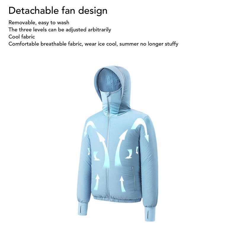 Air Conditioned Work Clothes Cooling Jacket 3 Blade 3 Level