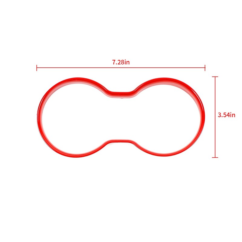 JeCar for Challenger Red Interior Cup Holder Trim Decor Cover