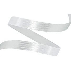 White Satin Ribbon 3/8 Inch x 25 Yards, Solid Color Fabric Ribbon for Gift Wrapping, DIY Crafts, Hair Bows Making, Wreaths, Christmas Ornaments, Wedding Party Decoration and Sewing Projects