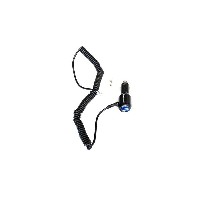 DCPOWER Coiled/Curled Power Cord with Two-Port Replacement for Uniden R8