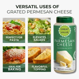 Grated Parmesan Cheese 1lb 8 oz – Premium Aged Parmesan, Ready-to-Use, Perfect for Pasta, Pizza, Salads, and More – No Artificial Flavors or Additives