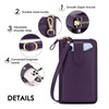 Peacocktion Purple Small Crossbody Bags for Women, RFID Leather Cell