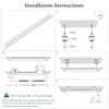 colmeguna 2 Packs 3FT LED Batten Light, Ultra Light Slim