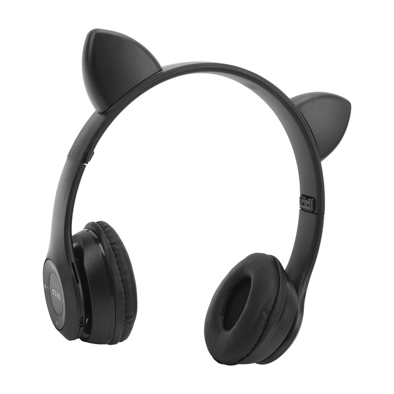 P47M Wireless Headphone Cute Cartoon Cat Ear LED Light 400mAh