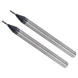 CoCud Square Nose End Mill 1mm x 3mm Cutting 4mm Shank AlTiN Plated P05 Carbide 2 Flute CNC Router Bits (Application: For Milling Stainless Steel Hardened Steel) 2 Pieces