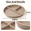 4pcs Round Divided Dinner Plate – Reusable Portion Control Food