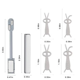 JERCLITY 2 Pieces Cat Eye Magnet for Nails Double Ended Rectangle Magnets with 4 Rabbit Shape Iron Plate for Rabbit Cat Eye Effect