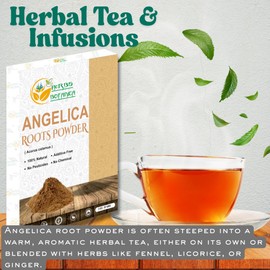 Herbs Botanica Angelica Root Powder 100% Pure & Natural Angelica Herb (Angelica Sinensis) for Herbal Tea, DIY Wellness & Beauty Finely Ground, Non-GMO & Additive Free 2 oz Pack