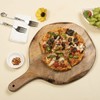 GoCraft Round Wooden Cutting Board | Mango Wood Pizza Peel