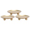 Iron Plate Candle Holder, Gold, Decorative Iron Pillar Candle Holder,