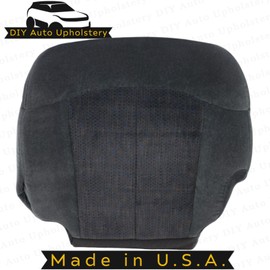 DIY Auto Upholstery Driver Bottom Fabric Seat Cover Dark Gray For Chevy Silverado 1500 LS 1999-2002