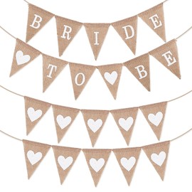 Hen Party Decoration Women Bride to be Garland Heart Jute Bunting Bunting JGA Bride to be Banner for Hanging Bachelorette Party Decoration Bridal Party Wedding Hen Night