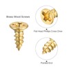 sourcing map Brass Wood Screws, M2x5mm Phillips Flat Head Self